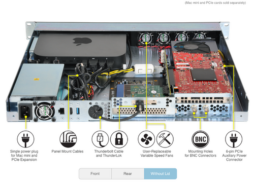 Sonnet Xmac Mac Mini Server - Thunderbolt 3 to Pcie Card Expansion System, 1u Rackmount Enclosure for Mac Mini With Thunderbolt 3 Ports Sonnet Xmac Mac Mini Server - Thunderbolt 3 to Pcie Card Expansion System, 1u Rackmount Enclosure for Mac Mini With Thunderbolt 3 Ports